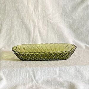 Vintage Estate Indiana Glass Co “Pretzel/Basket Weave/Honeycomb” Dish